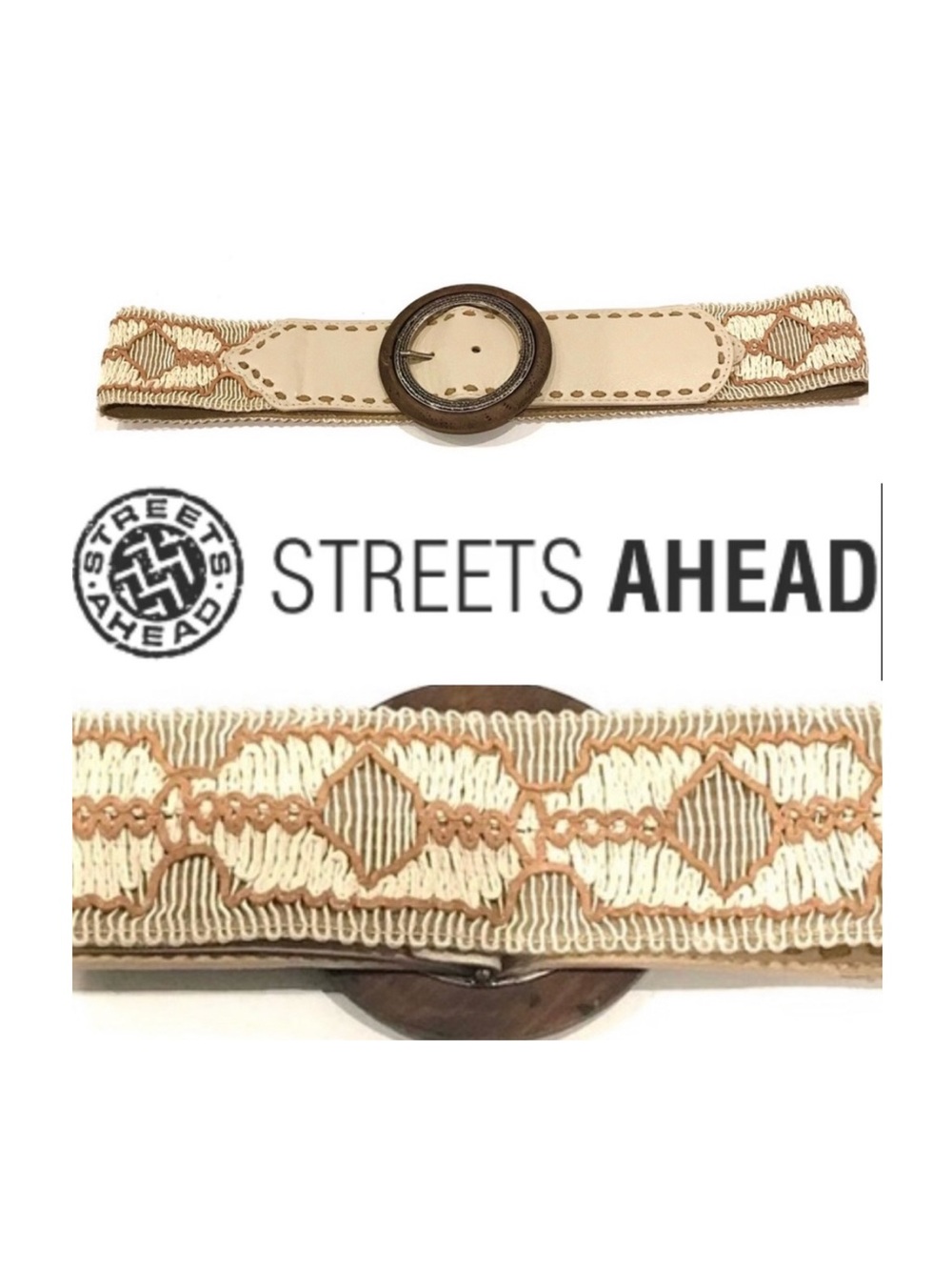 BNWOT $279 STREETS AHEAD Woven Leather Belt